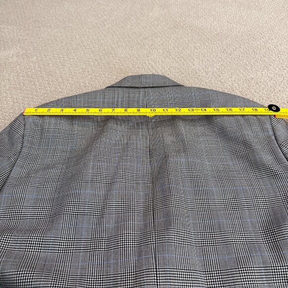 Lauren Ralph Lauren Blazer Sports Coat Wool Gray Glen Plaid 2 Button Preppy 44R - Picture 14 of 16